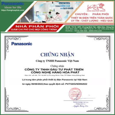 chứng nhận Panasonic